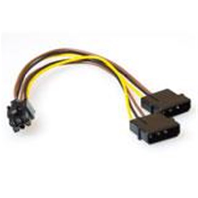 PCI Express Power cable 6 - 6p female - 2x 4p floppy power 0,20M