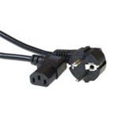 230V Powercords - Schuko conn male angled  IEC C13 female angled 1.80m