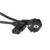 230V Powercords - Schuko conn male angled  IEC C13 female angled 1.80m