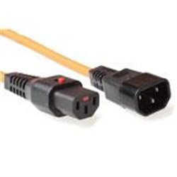 230V Powercords - IEC C13 female lockable  IEC C14 male 2.00m black