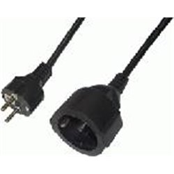 Extension cable 10m M Schuko - 3 x 1.5mm² black heavy duty