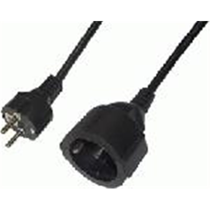 Extension cable 10m M Schuko - 3 x 1.5mm² black heavy duty