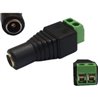 DC plug female 5.5x2.1mm CCTV with screw connection