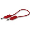 Silicone test leads red 4mm - 50cm with stackable plugs