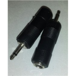 Adapter 3.5mm male mono   - 6.3mm female mono plastic