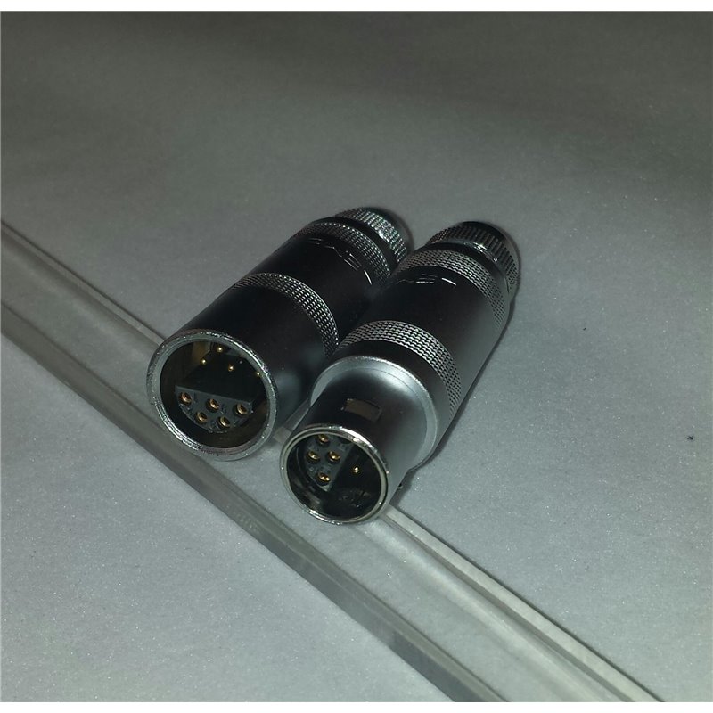 10p Lemo cable part for mating - art. 807100210, 10 ways serie 2 15mm Ø body IP push-pull lock. contact: current rating 8A test