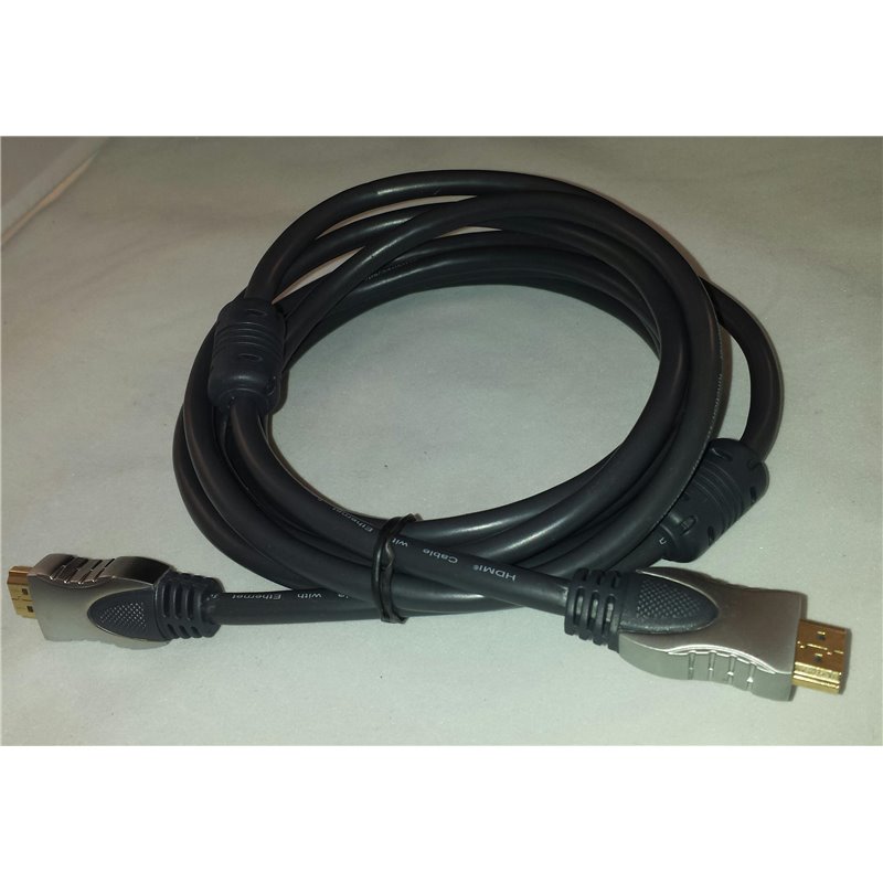 HDMI cable female/female - with 2 x ferritkern, High Speed with ethernet 1.5m