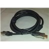 HDMI cable female/female - with 2 x ferritkern, High Speed with ethernet 1.5m