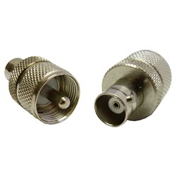 Coax adapter BNC F  UHF Male