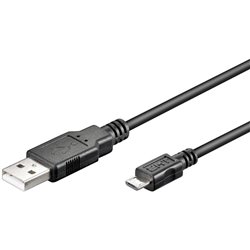 Cable USB-A to  MICRO USB 3.0MTR ZWART