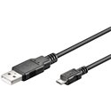 1.8m Black USB 2.0 Micro-B Cable - Compatible with Raspberry Pi