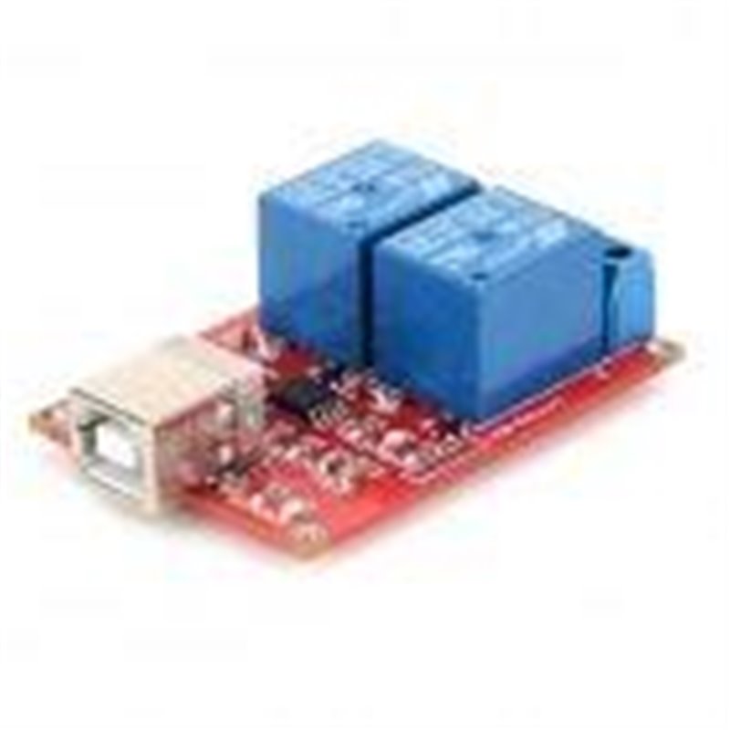 Keyes 2-Way 5V Free-Drive USB - Keyes 2-Way 5V Free-Drive USB Control Switch Relay Module - Red    Price for quantity 5+ €