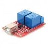 Keyes 2-Way 5V Free-Drive USB - Keyes 2-Way 5V Free-Drive USB Control Switch Relay Module - Red    Price for quantity 5+ €