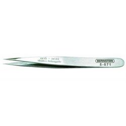 Bernstein tweezers 5-071 - for SMD 85mm Straight-Pointed Stainless Anti-acid