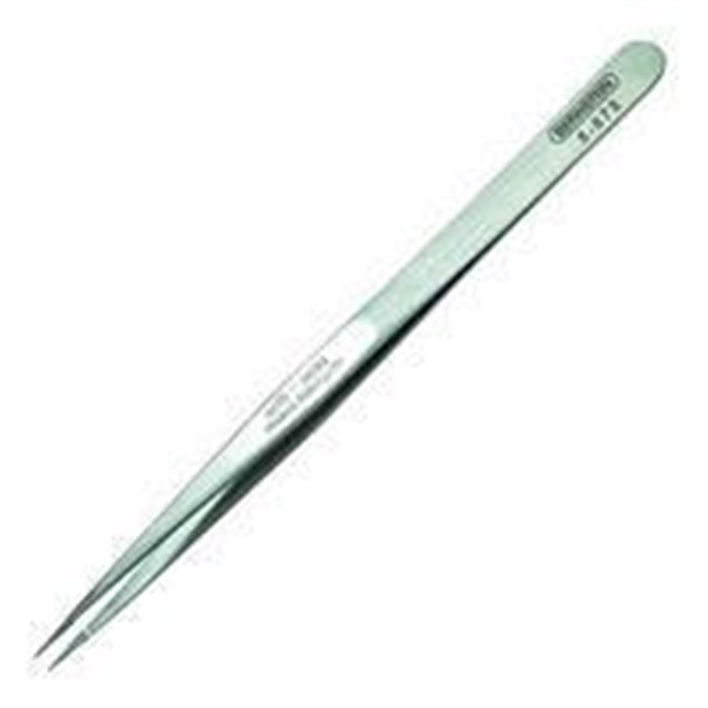 Bernstein tweezers 5-075 - for SMD 140mm Straight V Sharp Pointed Grip S…, Stainless