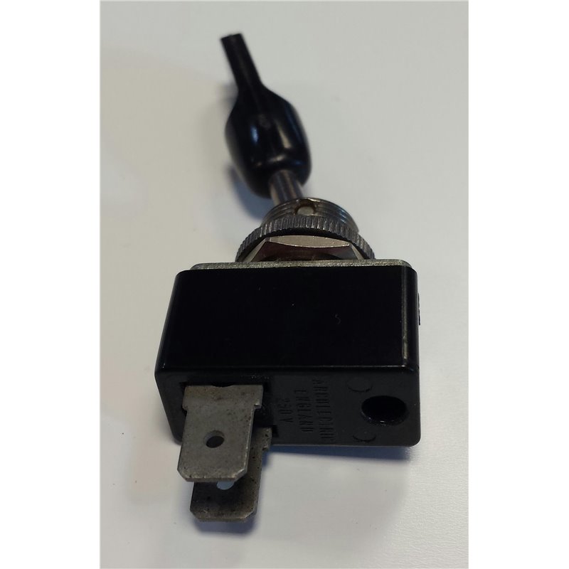 Toggle switch 3A 24DC - 1p on-none long handle Arcolectric