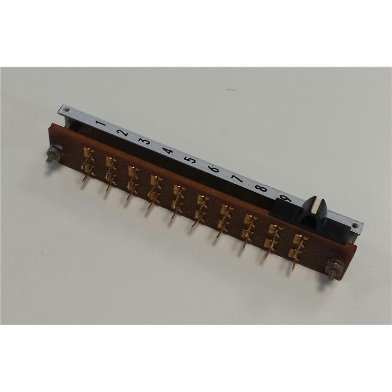 Slide switch 10 positions - gold plated contact 0.5A /60VDC - V42264-K1-A9