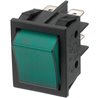 Rocker switch 2p 16A 250VAC on-off  neon lamp green - 10 - 5.99 / 100 - 4.66