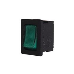 Rocker switch 1p 6A 250VAC on-off black - 10 - 1.29 / 100 - 0.96