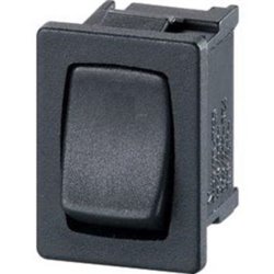 Rocker switch 1p 10A 250VAC momentary-on black - 10 - 1.49 / 100 - 1.36