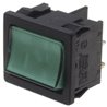 Rocker switch 2p 10A 250VAC on-off neon lamp green 10 - 4.99 / 100 - 3.99