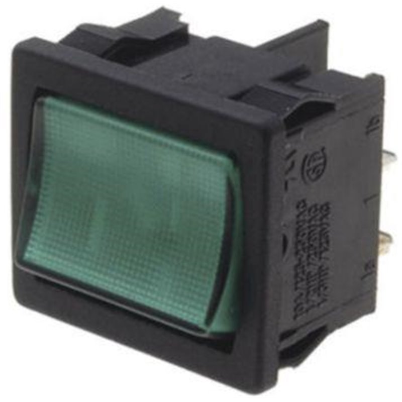 Rocker switch 2p 10A 250VAC on-off  black - 10 - 3.99 / 100 - 2.99