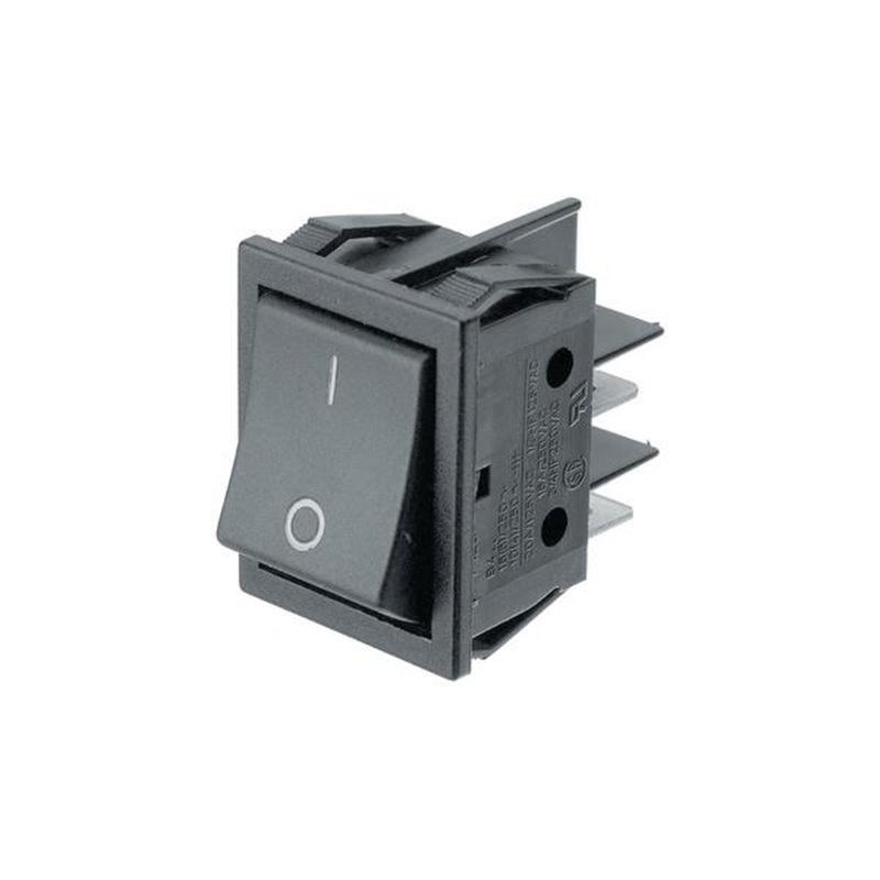 Rocker switch 2p 16A 250VAC on-off black - 10 - 3.99 / 100 - 2.99