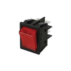 Rocker switch 2p 16A 250VAC on-off neon lamp red - 10 - 4.99 / 100 - 2.99