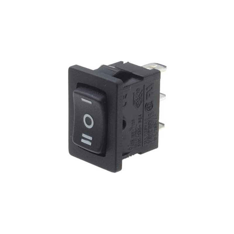 Rocker switch 1p 10A 250VAC on-off-on black - 10 - 3.99 / 100 - 2.94