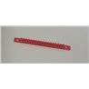 Gear bar,toothedrack 3mm pitch - Plastic. outside 75mm long. 18 tooth 2.2mm, 3mm pitch, face width 5.3mm. 63mm pitch mounting