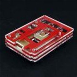 Acrylic Rainbow Case / Box / S - Acrylic Rainbow Case / Box / Shell for Raspberry PI 2 Model B - Transparent + Red Price for