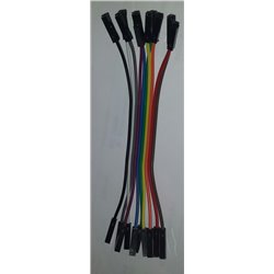 Female to Female jumper cable 10cm pack of 10 pieces