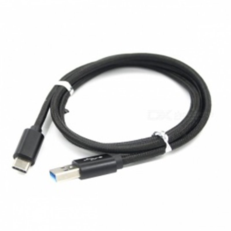 Universal Type-C to USB charging Data Cable black 1mtr heavy duty