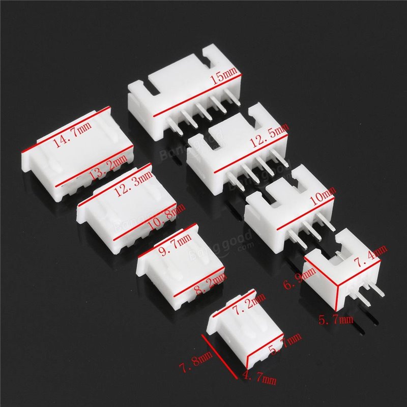 Mini Micro JST 2.5mm XH 3-Pin Connector male print