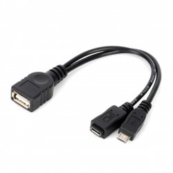 Universal USB A Female to micro B5 USB Female  + Micro B5 male  Adapter Cable