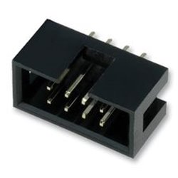 Wire-To-Board Conn. Vertical 2.54mm pitch 8 contact, header, trough hole, 2 rows