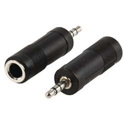 Adapter 3.5mm male stereo  - 6.3mm female