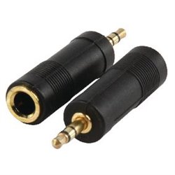 Adapter 3.5mm male stereo  - 6.3mm female  goldplated