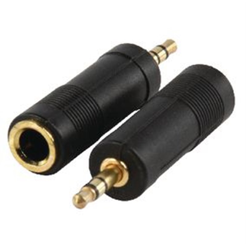 Adapter 3.5mm male stereo  - 6.3mm female  goldplated