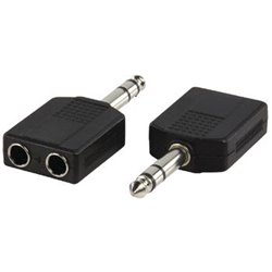 Adapter  6.3mm male stereo - 2 x 6.3mm female mono