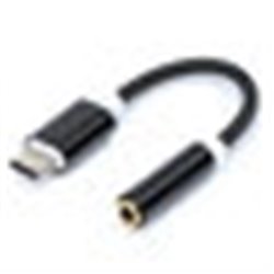 Earphone Adapter Cable USB type C to 3.5mm Audio Female black