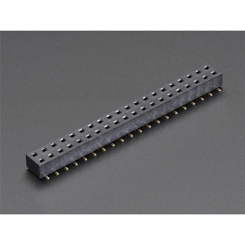 2 x 20p header female SMD print 2.54mm i