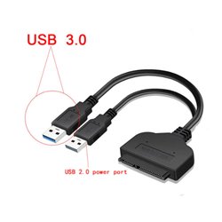 USB 3.0 SATA Cable SATA 3 to 2 x  USB 3.0 Adapter Computer Cables