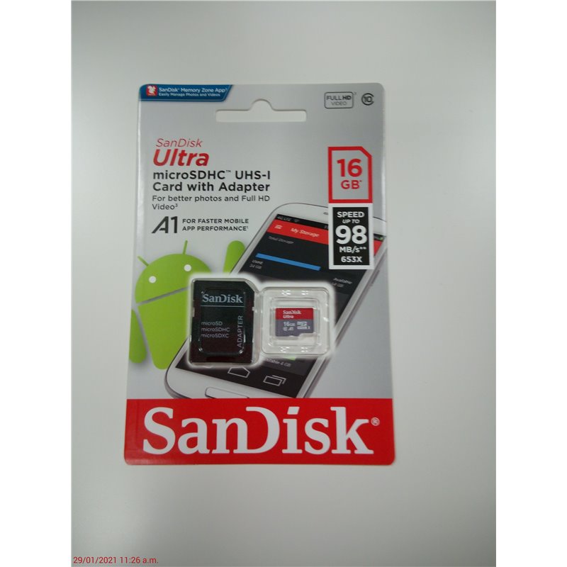 SanDisk Ultra Micro Sd Uhs-I U1 Class 20