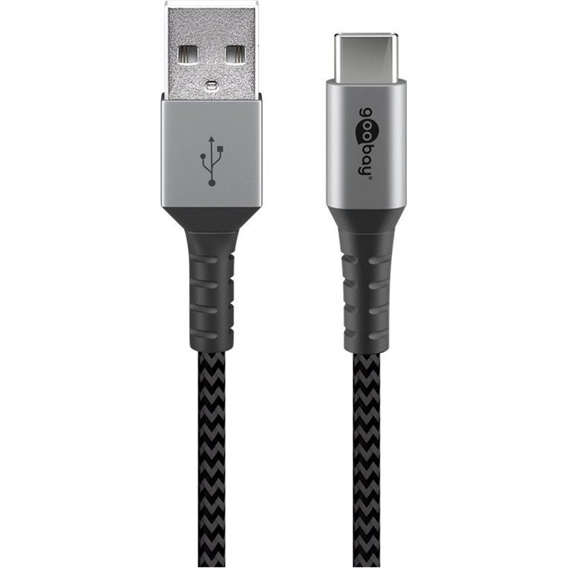 USB-A - USB-C charging and sync cable 2.0m 3A