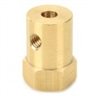 6mm shaft to 8mm shaft Coupler Brass