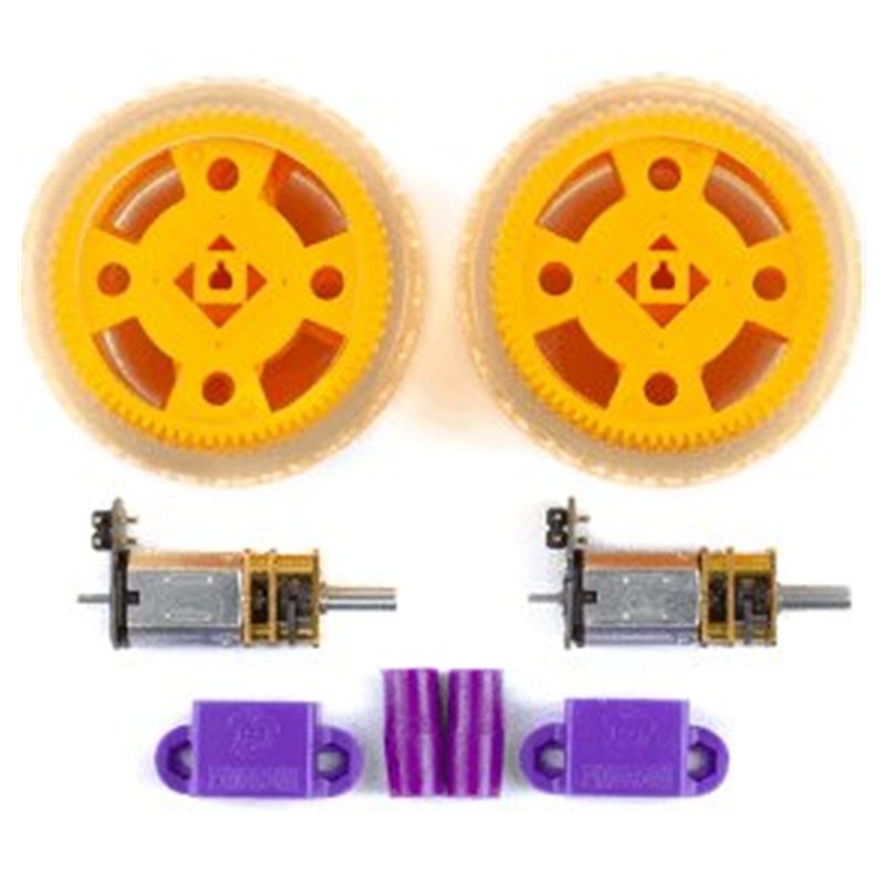 Pimoroni Maker Essentials – Micro-motors & Grippy Wheels SKU 18432