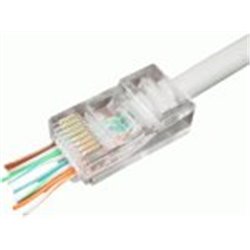 RJ45 Prof. modular Plug 8P8C CAT5-CAT6 easy cable put through 10 pieces