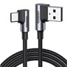 USB A to type C 2 x angled data cable 2m