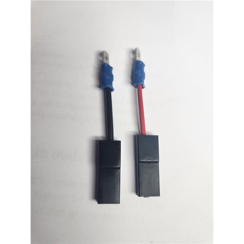 2 adapter red and black 6.3 to 4.8 mm blade